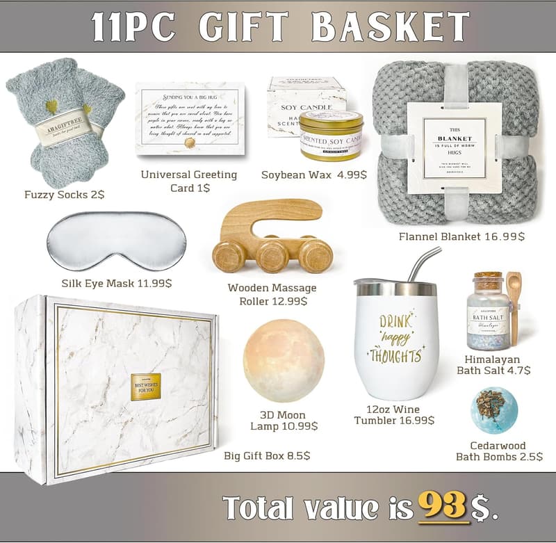 Get Well Soon Gift Basket for Women's Surgery Recovery