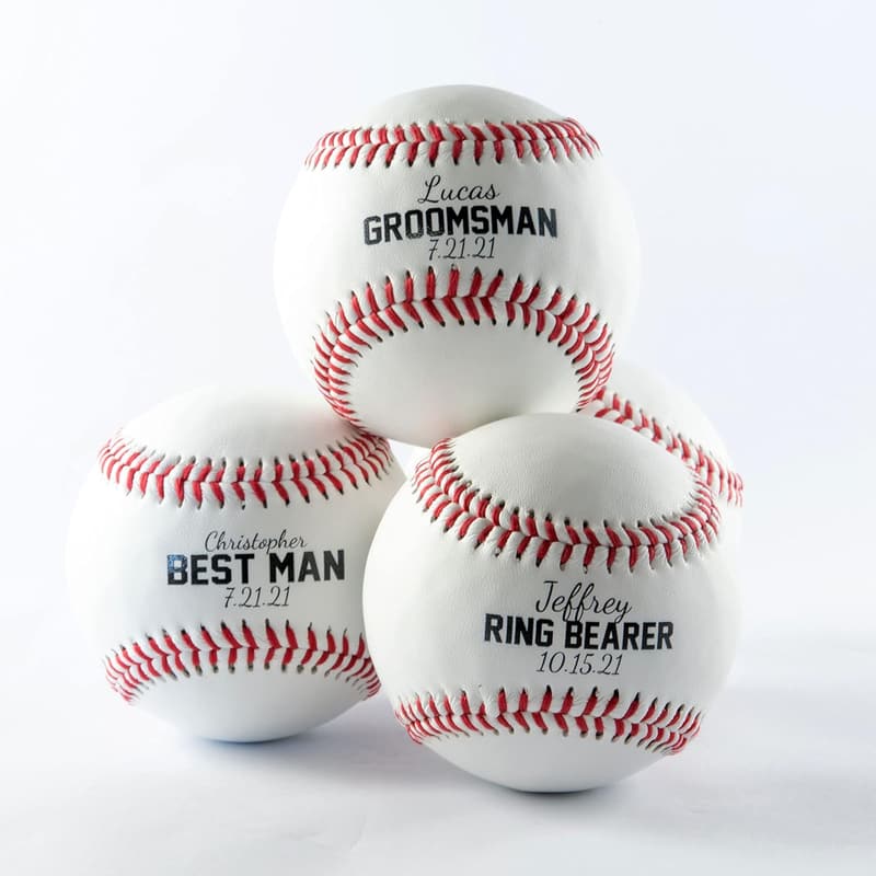 Official Size Personalized Baseball - Groomsman Gift