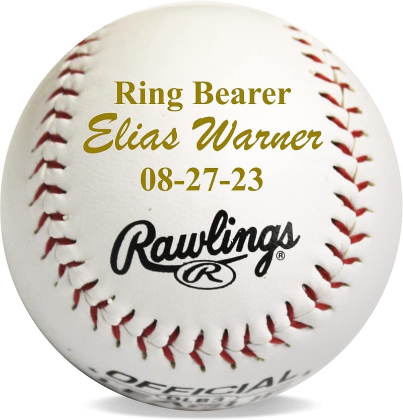 Personalized Engraved Baseball for Groomsmen and Coaches
