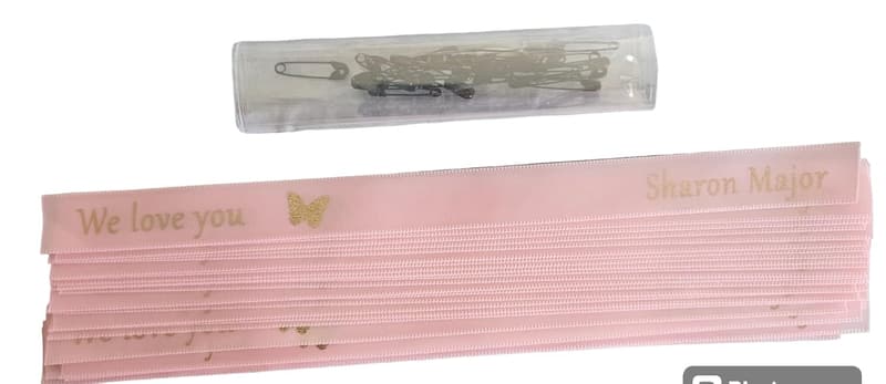 Personalized DIY Memorial Ribbons with Safety Pins
