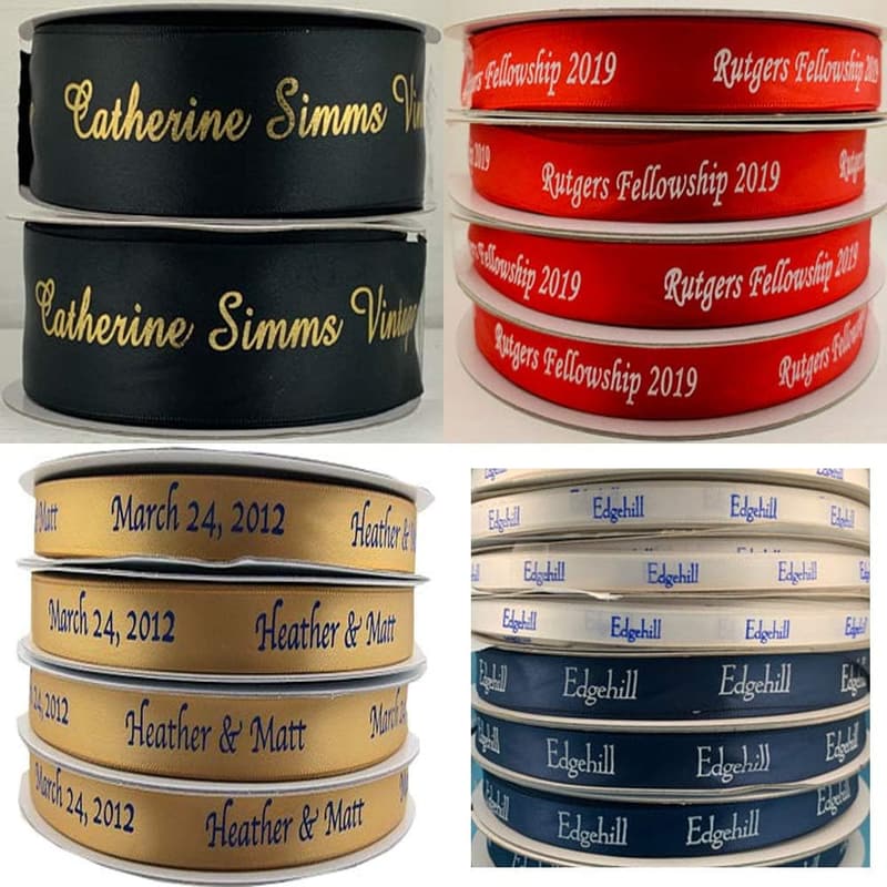 Custom Printed Satin Ribbon Wedding Favor - 150 Feet