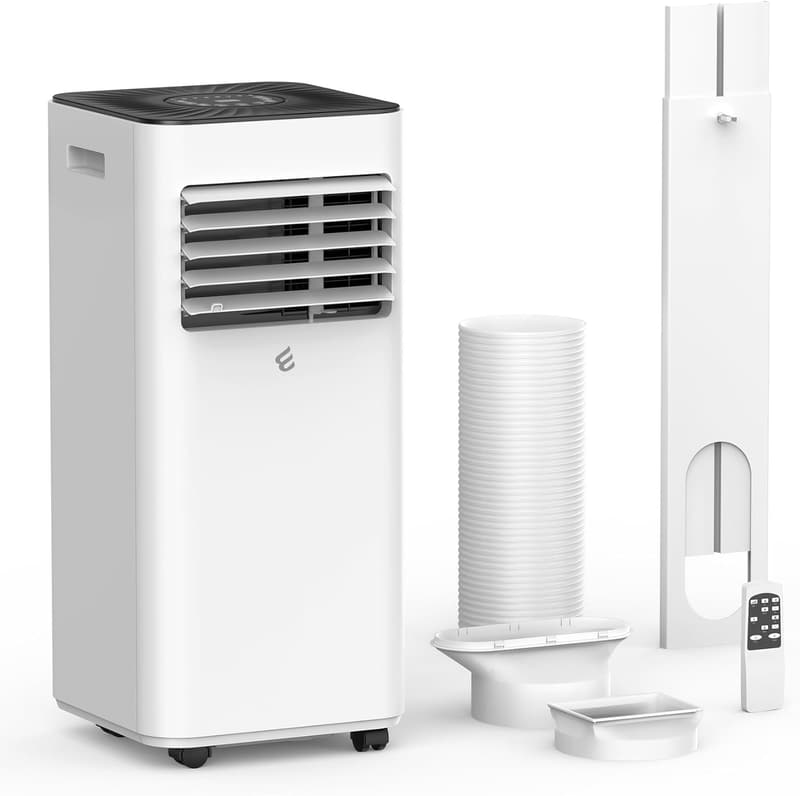 10,000 BTU Portable Air Conditioner with Remote for Up to 450 sq.ft