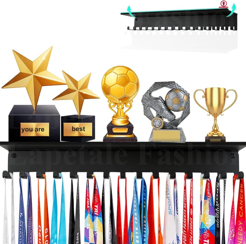 Medal Hanger Display Shelf for Trophies and Awards