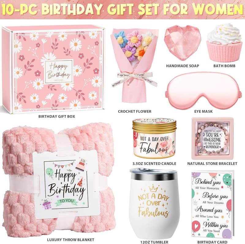 Luxury Spa Gift Basket for Women's Birthdays - Self-Care Set