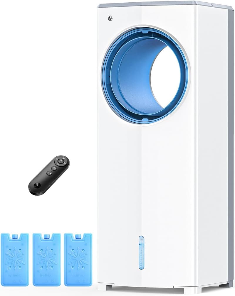 Portable Bladeless Evaporative Air Conditioner with Remote