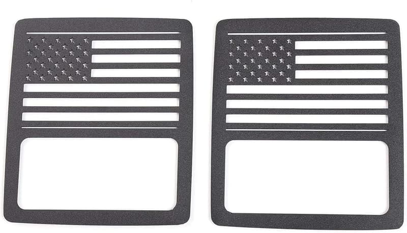Jeep Wrangler Tail Light Covers - US Flag Design (2018-2023)