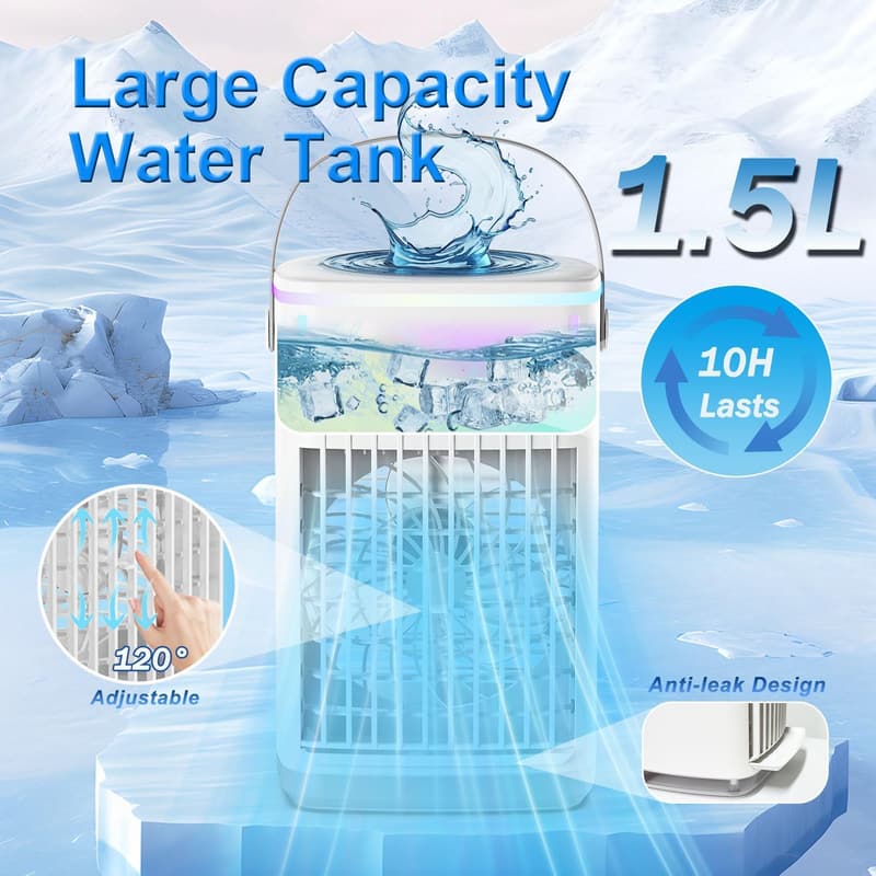 4-in-1 Portable Air Conditioner with Remote and Timer
