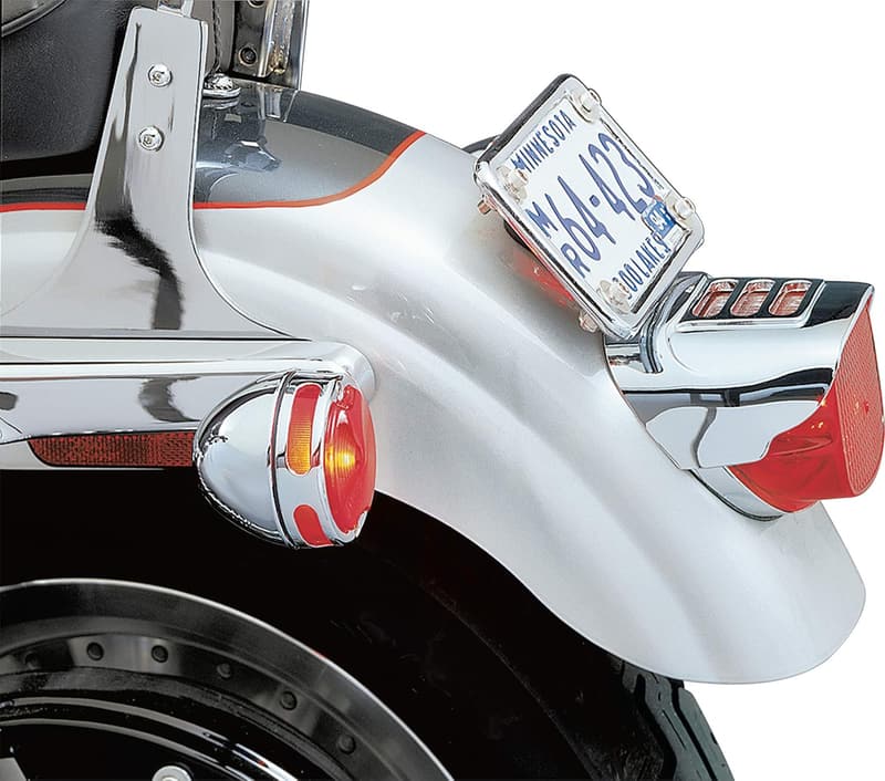 Chrome Slotted Taillight Cover for Harley-Davidson Motorcycles