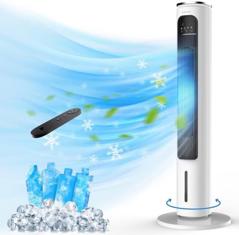 Portable Evaporative Air Cooler with Remote & Ice Packs