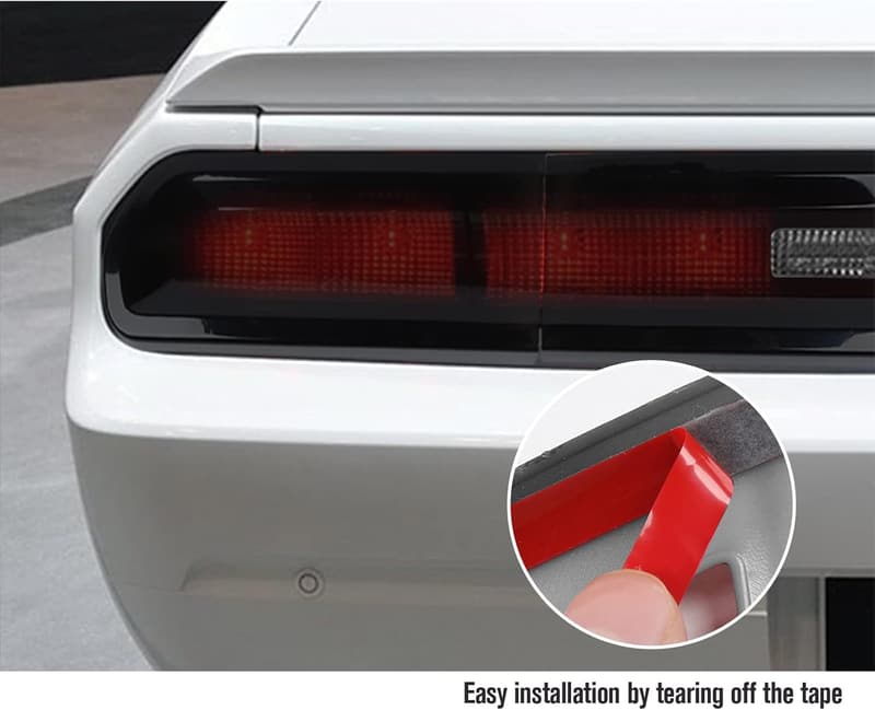 Dodge Challenger 2009-2014 Black Smoked Tail Light Covers