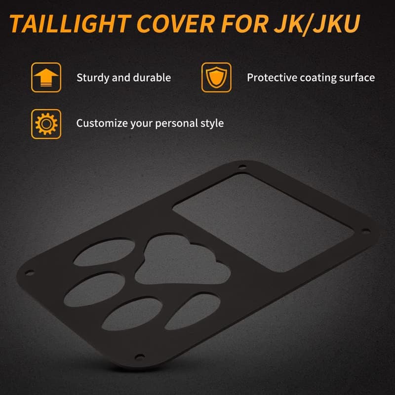 Jeep Wrangler JK/JKU 2007-2018 Dog Paw Tail Light Covers (1 Pair)