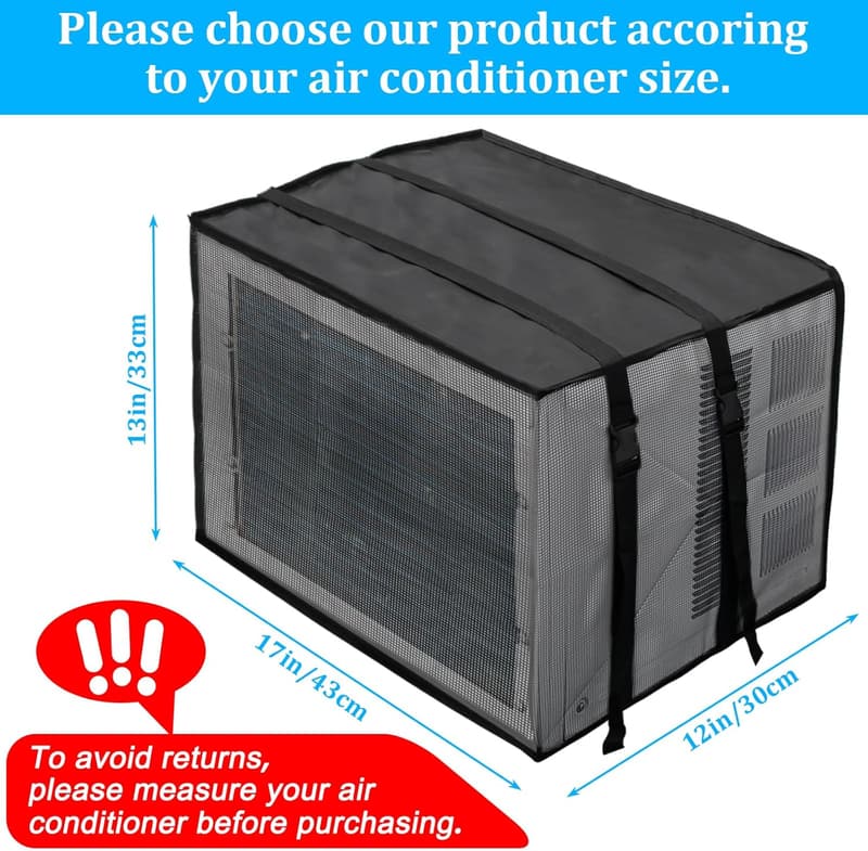 Outdoor Black Mesh Air Conditioner Cover for Window Units