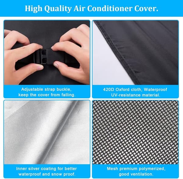 Outdoor Black Mesh Air Conditioner Cover for Window Units