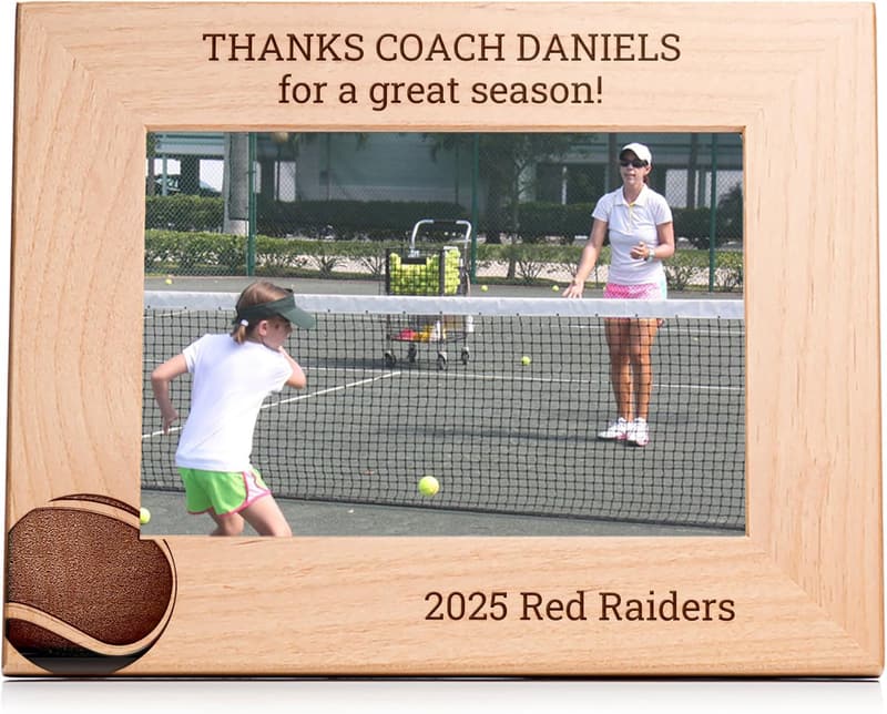 Personalized Tennis Coach Picture Frame - 5