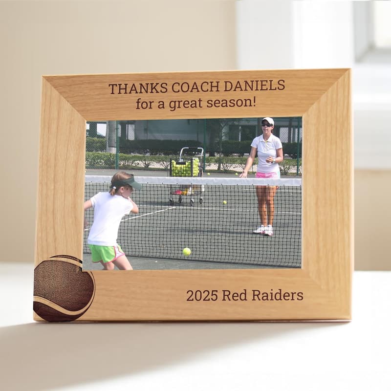 Personalized Tennis Coach Picture Frame - 5