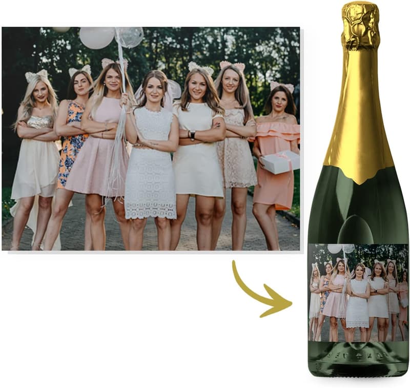 Personalized Photo Wine Bottle Labels - Perfect for Celebrations
