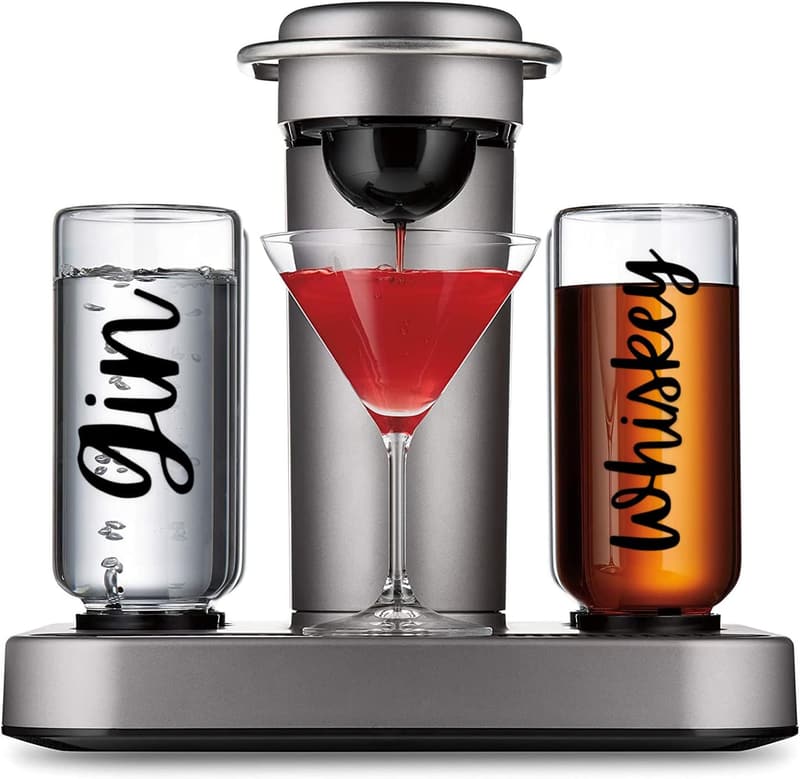 Black Vinyl Label Stickers for Bartesian Cocktail Machine