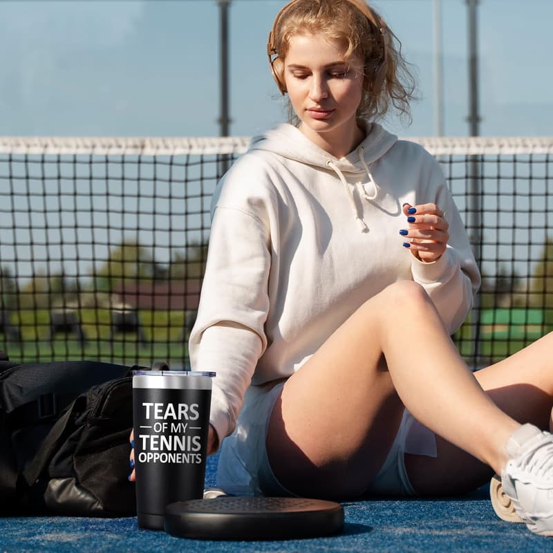 Tennis Gifts - 20oz Tumbler Cup for Sports Lovers