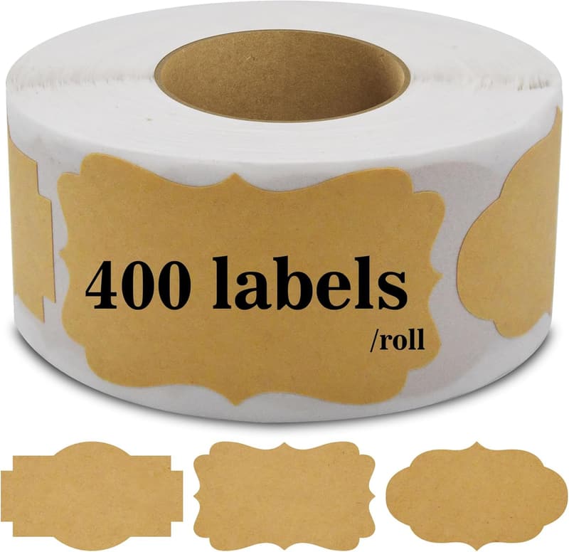 Self-Adhesive Gift Tags - 400 Blank Labels for All-Purpose Use