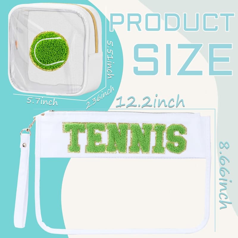 Tennis Gifts: 2 Pcs Waterproof Makeup Bag Set for Women