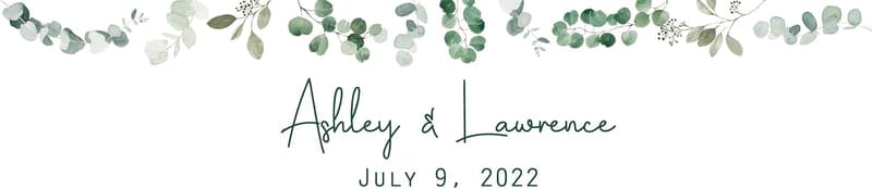 Wedding Anniversary Water Bottle Labels - Modern Greenery Design