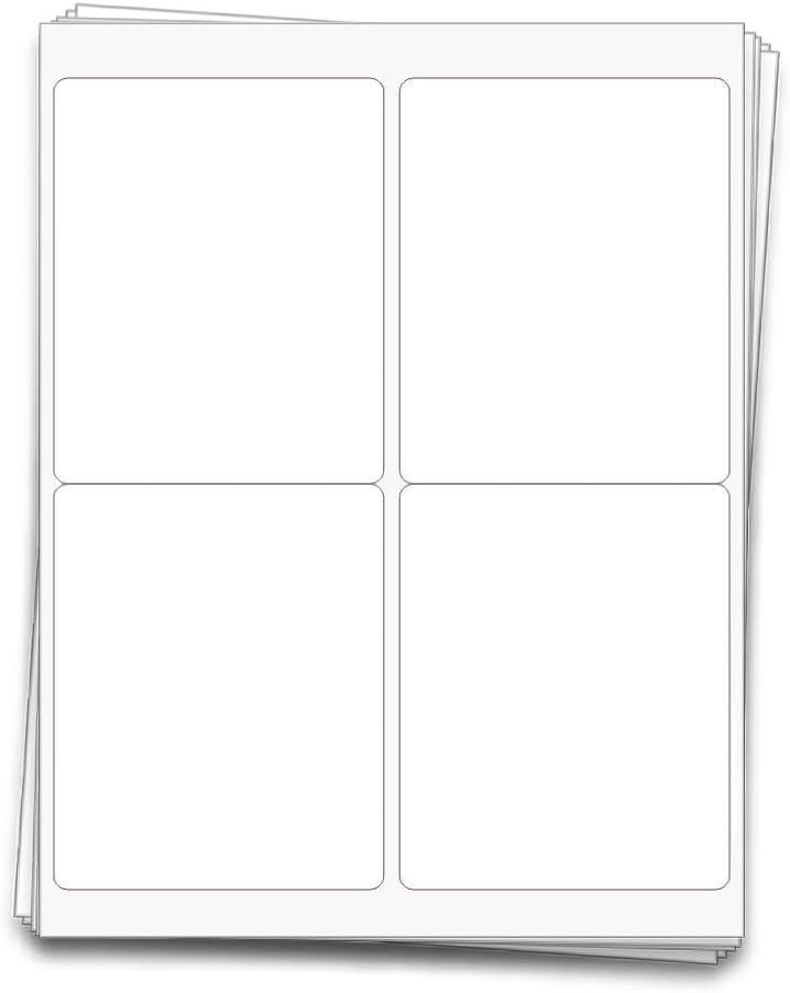 Large Wine Bottle Printable Labels - 40 Kraft Labels (4x5 inches)