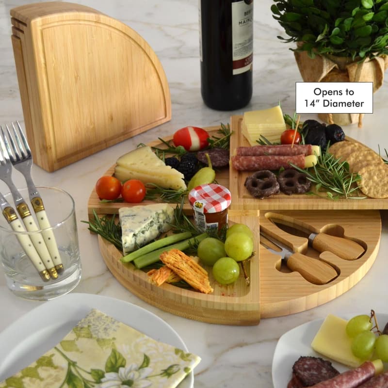Personalized Engraved Bamboo Cheese Board for Picnics