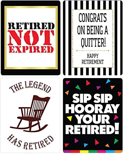 Retirement Wine Label Pack - Party Supplies & Decorations
