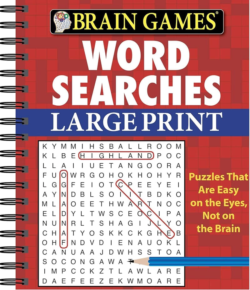 Large Print Word Search Puzzle Book (Red)