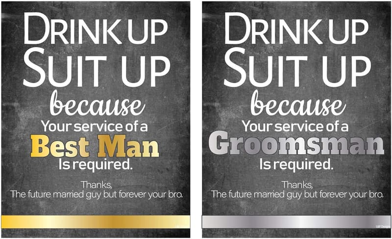 Groomsman Proposal Wine & Liquor Labels Set - 7 Stickers