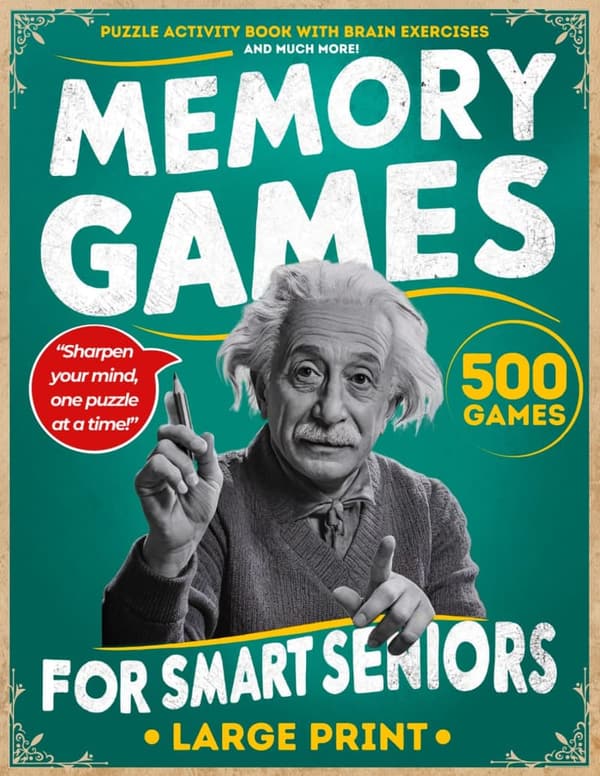 Large Print Memory Games for Seniors: 500 Brain Exercises