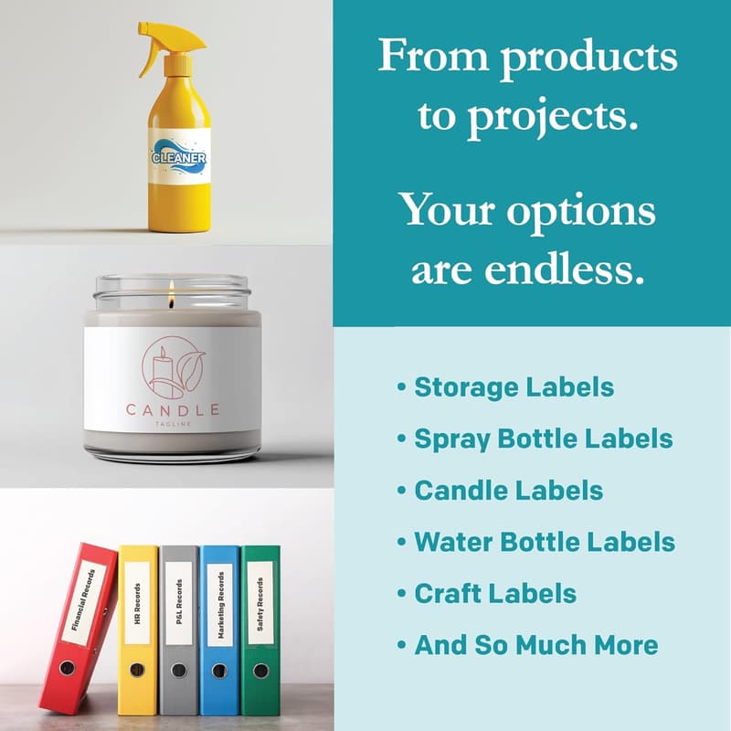 Matte White Water Bottle Stickers – 8