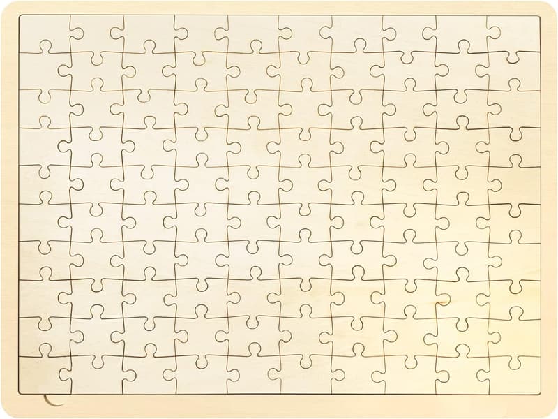 Customizable 100-Piece Wooden Puzzle for Crafts & DIY