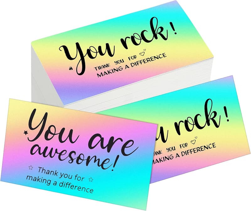 You Are Awesome Appreciation Cards - 180 Reflective Thank You Notes