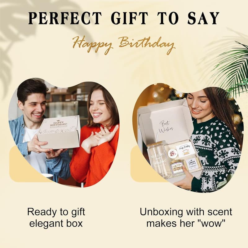 Happy Birthday Gift Basket for Women - Fabulous Glass Gifts
