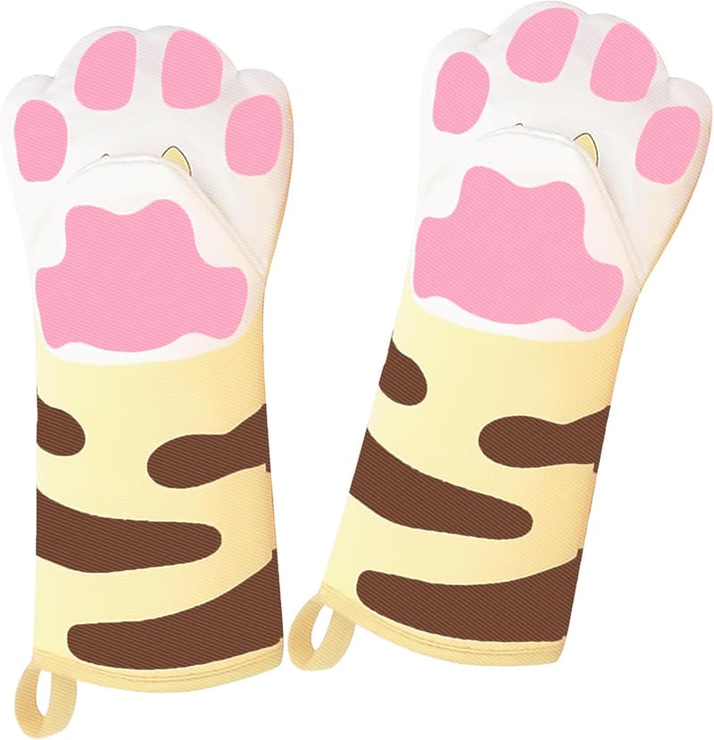 Heat Resistant Cat Claw Oven Mitts - 1 Pair