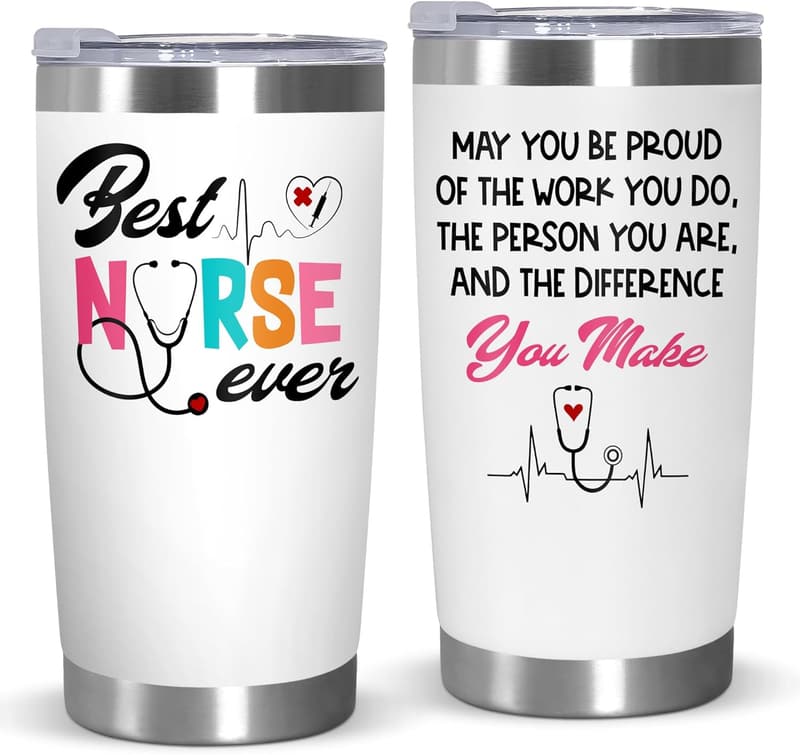 Nurse Appreciation Coffee Tumbler - 20 oz Stainless Steel