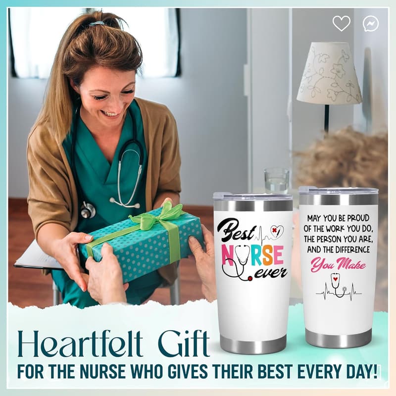 Nurse Appreciation Coffee Tumbler - 20 oz Stainless Steel