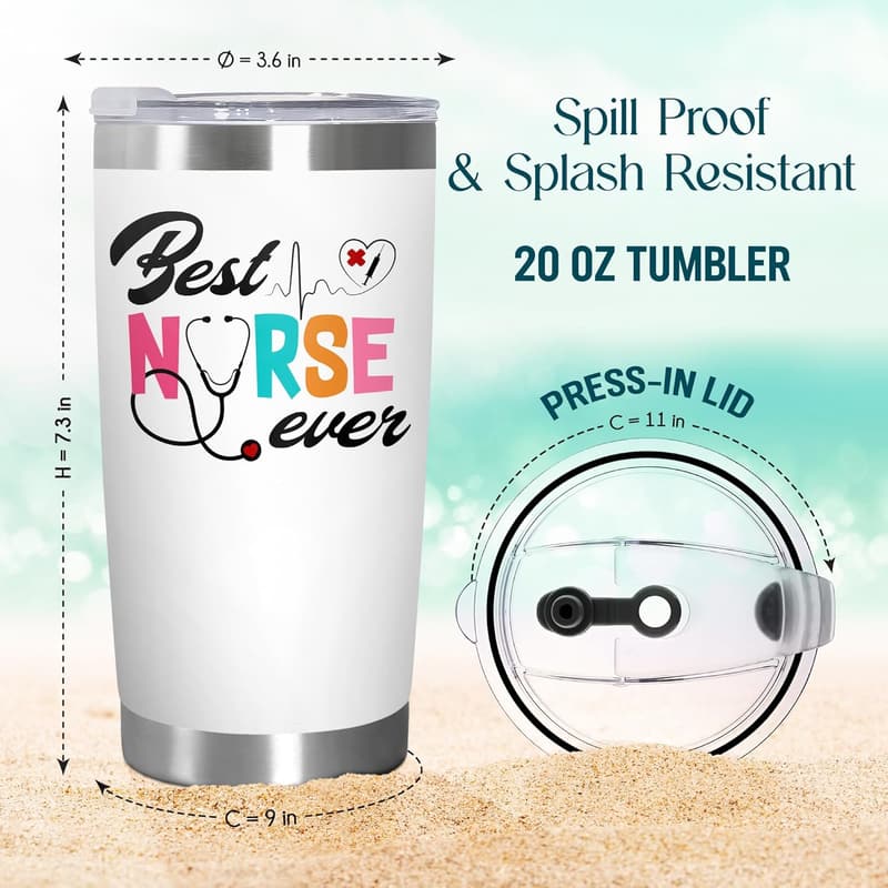 Nurse Appreciation Coffee Tumbler - 20 oz Stainless Steel