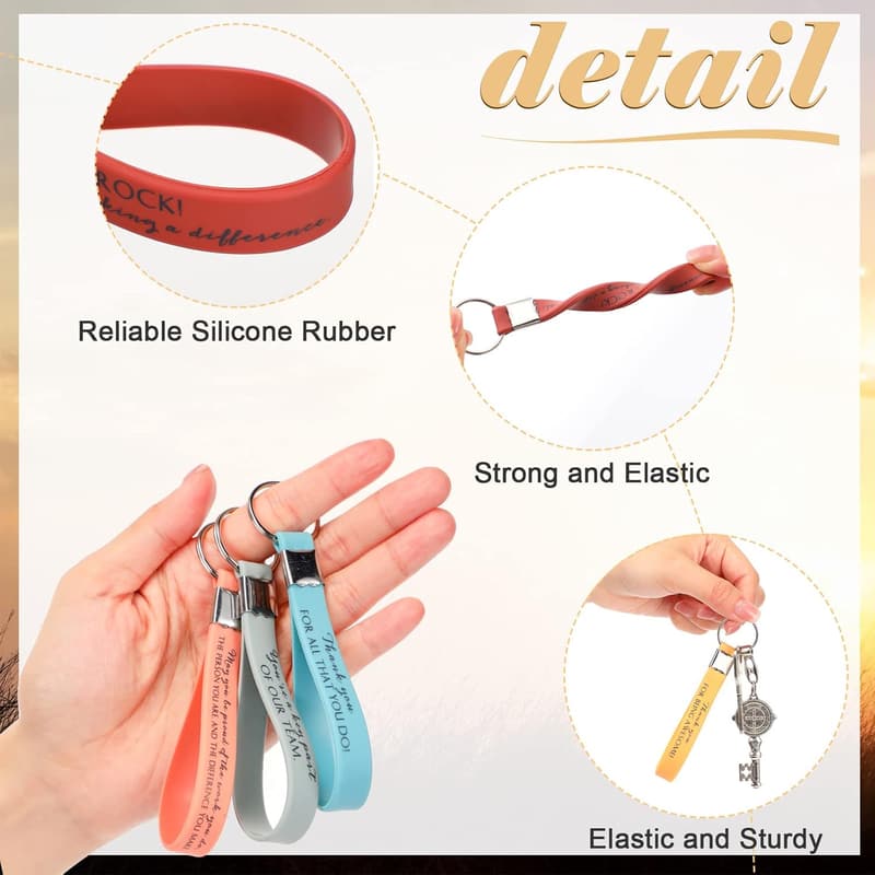 Inspirational Thank You Keychain Set for Coworkers - 30 Pcs
