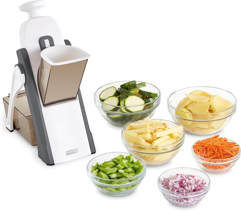 DASH Safe Slice® Mandoline Slicer with 30+ Presets - Grey
