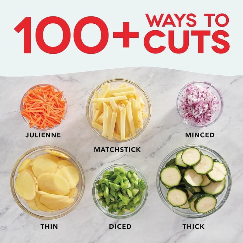 DASH Safe Slice® Mandoline Slicer with 30+ Presets - Grey