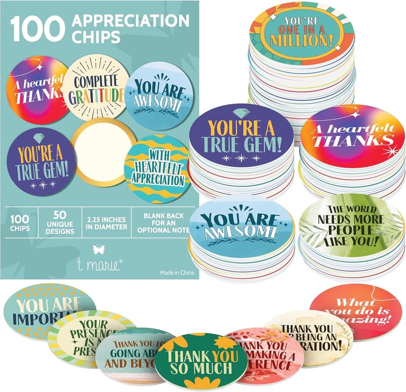 Employee Appreciation Week Mini Tokens - 100 Count Appreciation Chips
