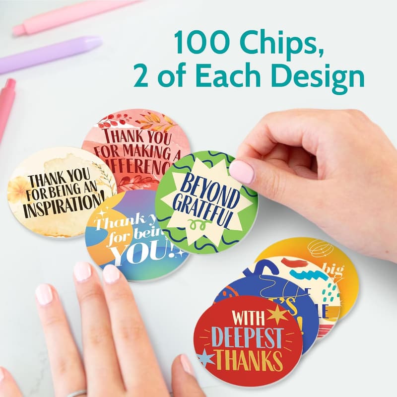 Employee Appreciation Week Mini Tokens - 100 Count Appreciation Chips