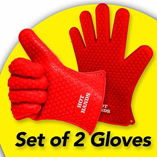 Heat Resistant Silicone Gloves for Grilling & Cooking