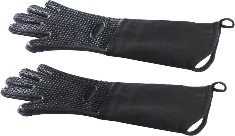 Extra Long Non-Slip Silicone Oven Mitts for BBQ & Baking - 19.7