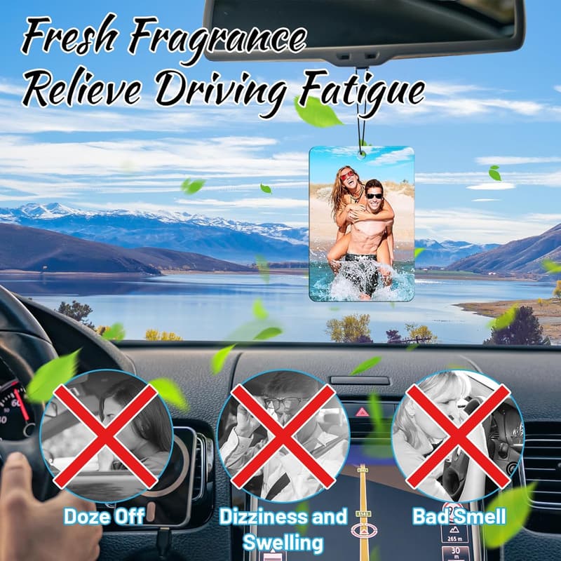 Personalized Double-Sided Car Air Freshener with Custom Fragrance
