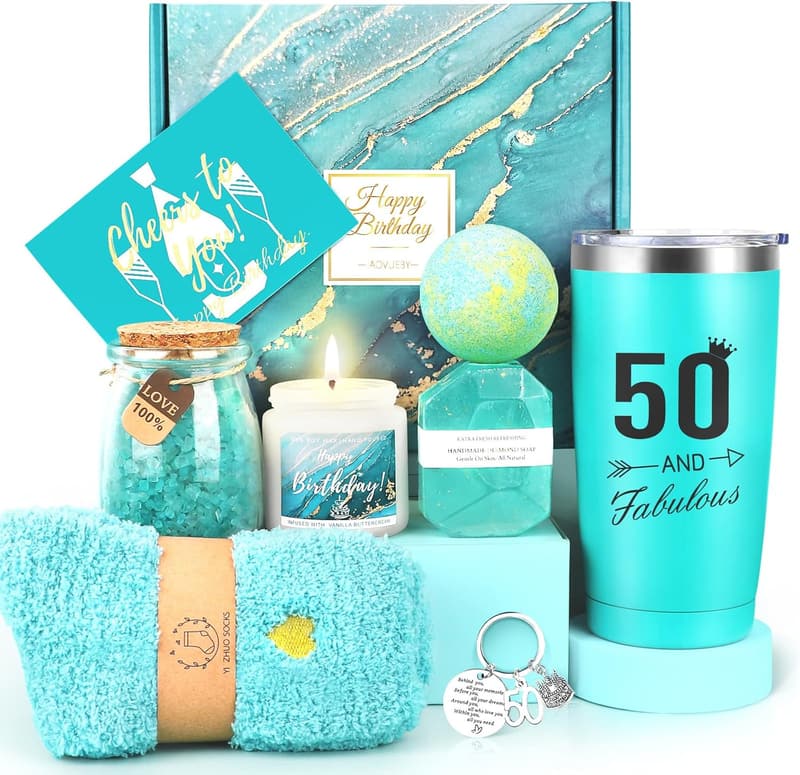 50th Birthday Gift Basket for Women