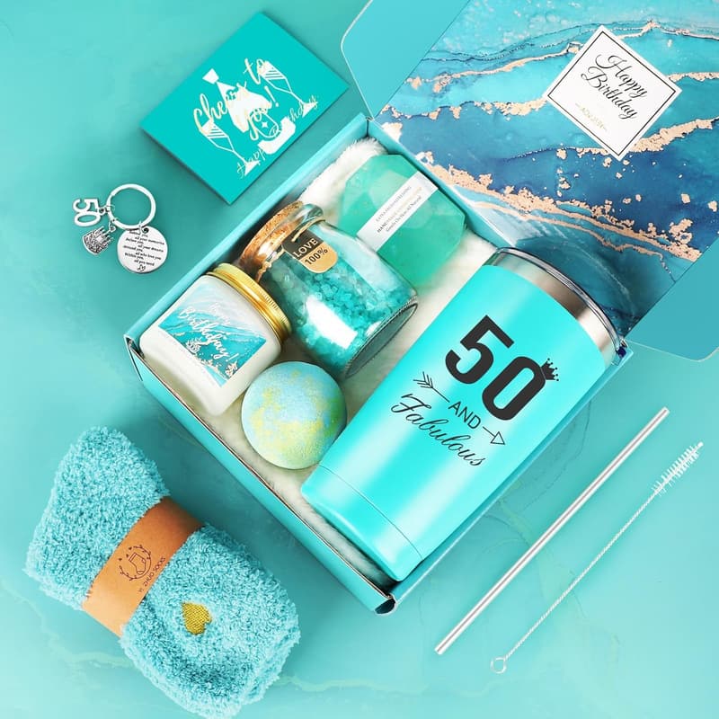 50th Birthday Gift Basket for Women