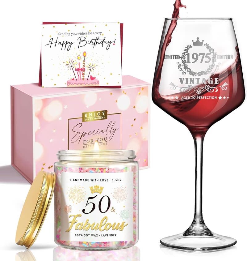 50th Birthday Gift for Women - Vintage 1975 Keepsake